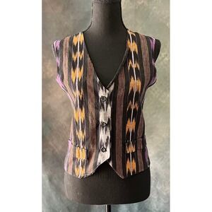 Reversible Womens‎ Bohemian Tapestry Vest Artsy Festival Career Fashion Top
